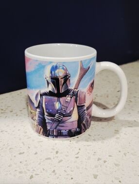 Star Wars The Mandalorian Ceramic Coffee Mug - Blue & Purple